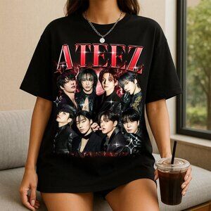 Retro Ateez Kpop T-shirt, Ateez 2025 World Tour In Your Fantasy T Shirt 165